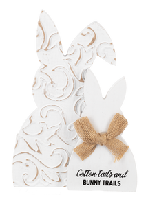Farmhouse Bunny Sign - Cotton Tails and Bunny Trails