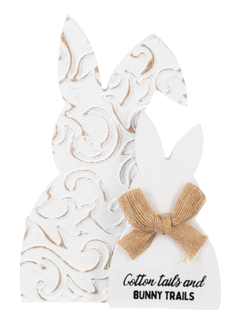 Farmhouse Bunny Sign - Cotton Tails and Bunny Trails