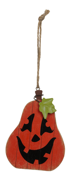 Reversible Jack-O-Lantern & Plaid Pumpkin Ornaments