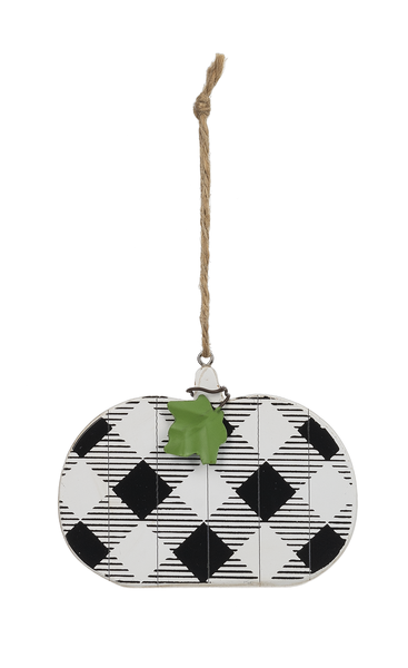 Reversible Jack-O-Lantern & Plaid Pumpkin Ornaments