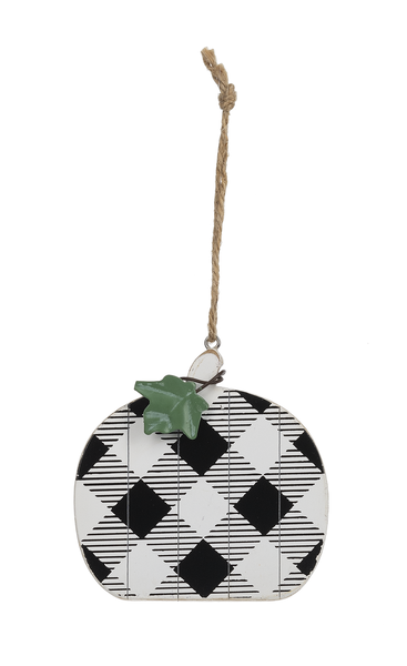 Reversible Jack-O-Lantern & Plaid Pumpkin Ornaments