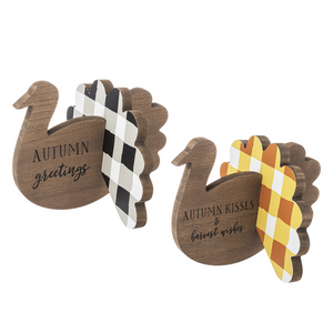 Autumn Plaids - Turkey Figurines