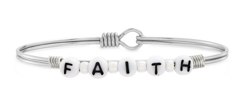 Luca + Danni Faith Letter Bead Bangle Bracelet