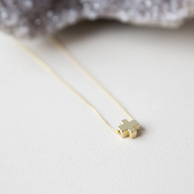 Faith Over Fear Cross Necklace