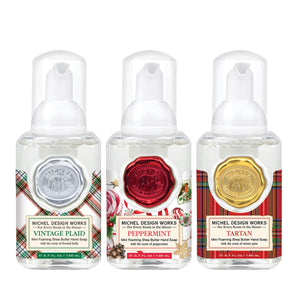 Mini Foaming Soap Set: Vintage Plaid, Peppermint, Tartan