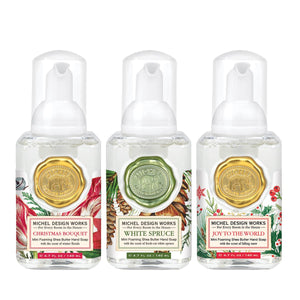 Mini Foaming Hand Soap Set: Christmas Bouquet, White Spruce, Joy to the World