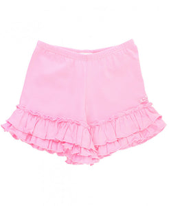 Pink Flowy Ruffle Shorts
