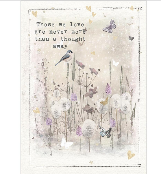 Just A Thought Away Sympathy Card
