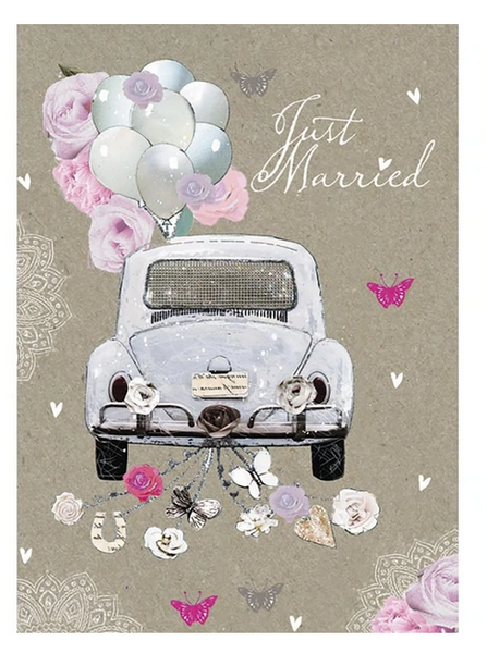 Just Married Wedding Card