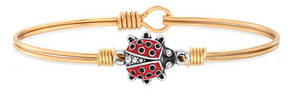 Red Ladybug Bangle Bracelet