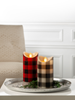 LED Buffalo Plaid Wax Pillars (2 pc. ppk.)