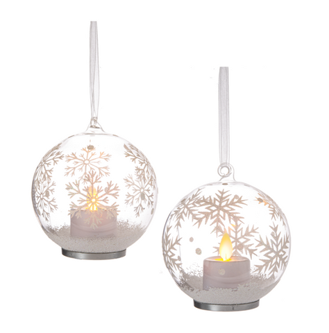 LED Snowflake Ornaments