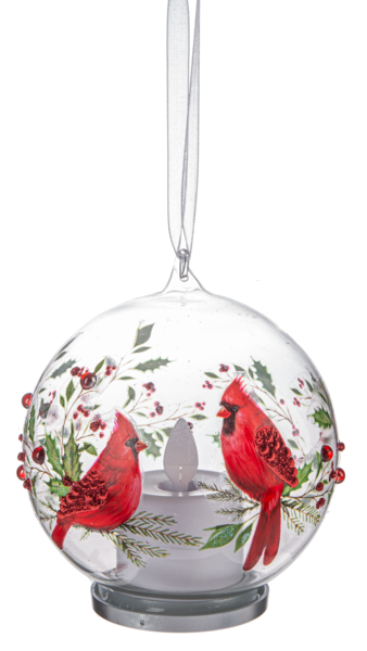 LED Cardinal Ornaments