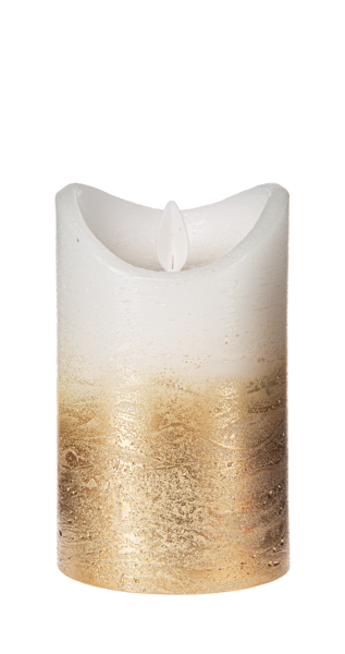 LED Champagne Ombre Wax Pillar (Small)