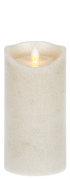 Wax LED Mottled Pillar - Natural