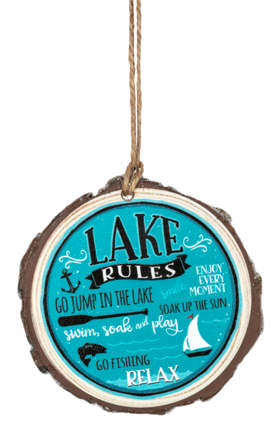 Lake Ornaments - Life Is Better At The Lake & Lake Rules