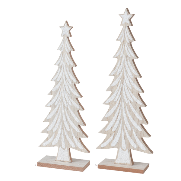 Carved White Tree Set