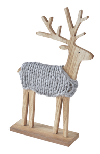 Deer w/Knit Sweater Figurine Set