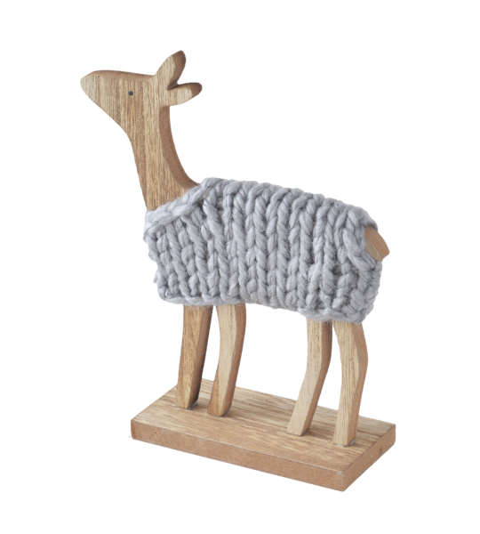 Deer w/Knit Sweater Figurine Set