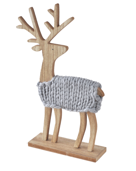 Deer w/Knit Sweater Figurine Set