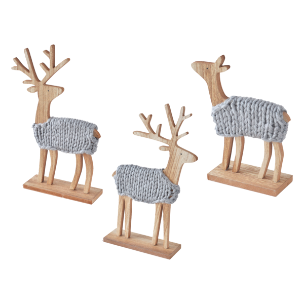 Deer w/Knit Sweater Figurine Set