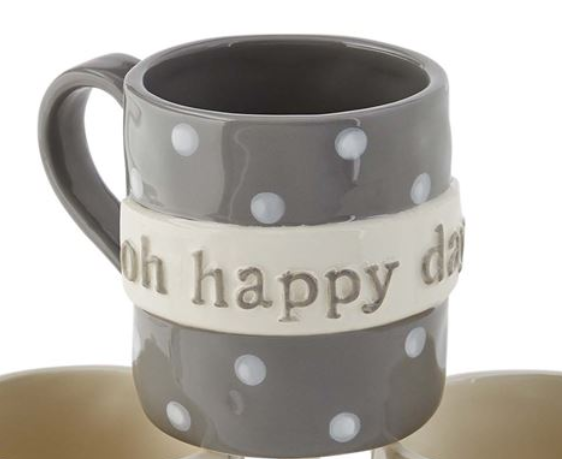 Happy Plaque Mugs