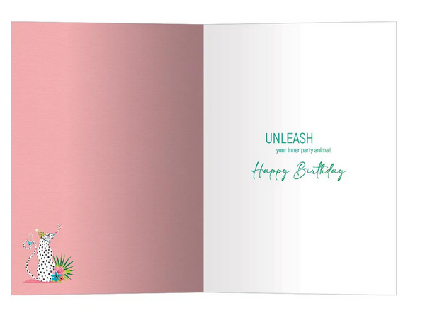 Inner Party Animal Birthday Card