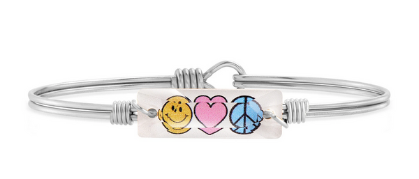 Luca + Danni Peace, Love + Happiness Bangle Bracelet