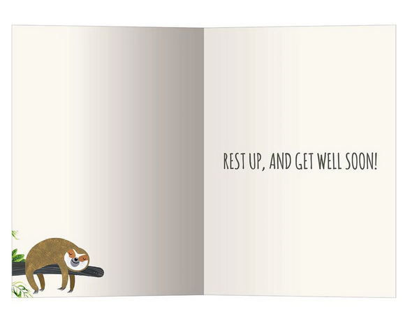 Sloth Slow Lane Get Well Card