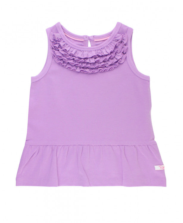 Lilac Ruffle Peplum Tank