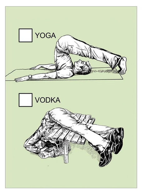 Yoga Or Vodka Birthday Card